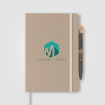 Custom Terra Recycled Milk Carton Hard Cover A5 Notebook & Reborn Pen Set - 1