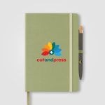 Custom Terra Recycled Milk Carton Hard Cover A5 Notebook & Reborn Pen Set - 2