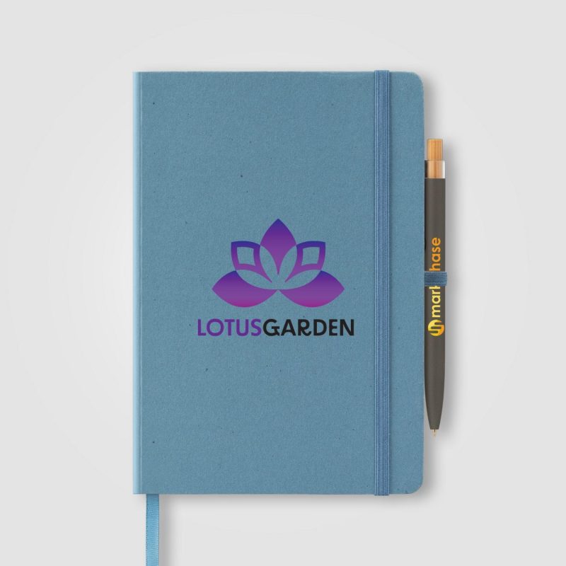 Custom Terra Recycled Milk Carton Hard Cover A5 Notebook & Reborn Pen Set - 5
