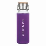 Custom 20 Oz Glass Water Bottle With Neoprene Protective Sleeve