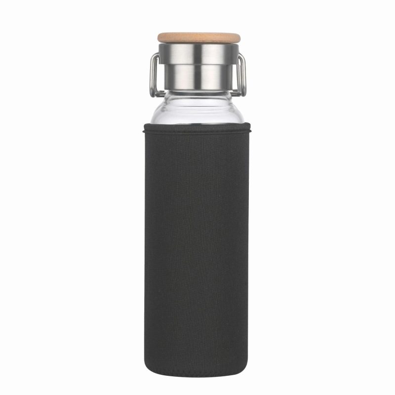 Custom 20 Oz Glass Water Bottle With Neoprene Protective Sleeve - 2