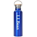 Custom 20 oz. Stainless Steel Water Bottle with Screw-on Bamboo Lid - 2