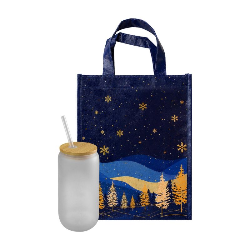 Custom Frosted Tumbler Gift Set - 1