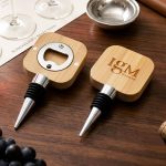 Custom Kirtle Bamboo Bottle Stopper w/Bottle Opener - 3