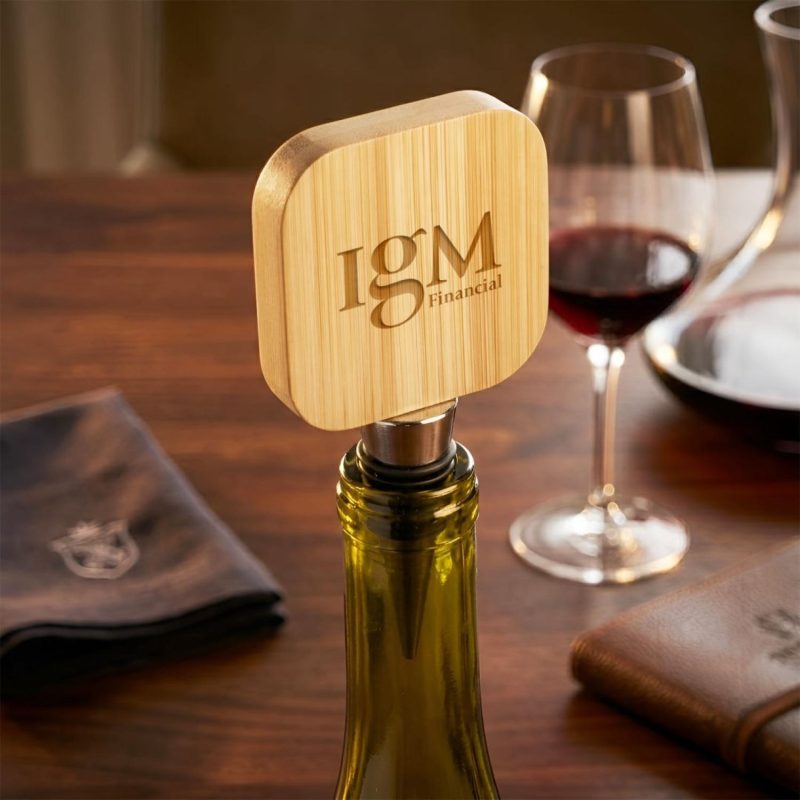 Custom Kirtle Bamboo Bottle Stopper w/Bottle Opener - 4