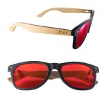 Custom Mirror or Polarized Bamboo Arm Miami Sunglasses