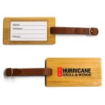 Custom Rectangle Bamboo Luggage Tag - 2