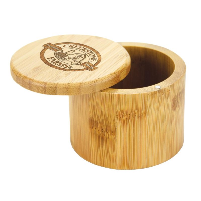 Custom Round Salt Box w/Magnetic Swivel Lid - 4