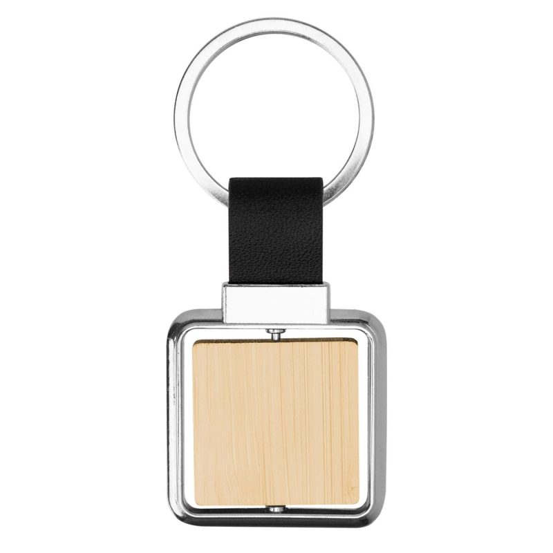 Custom Spinning Bamboo Keyring - 1