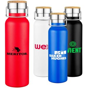 Custom 20oz. Double-Wall Stainless Steel Water Bottle with Loop Handle