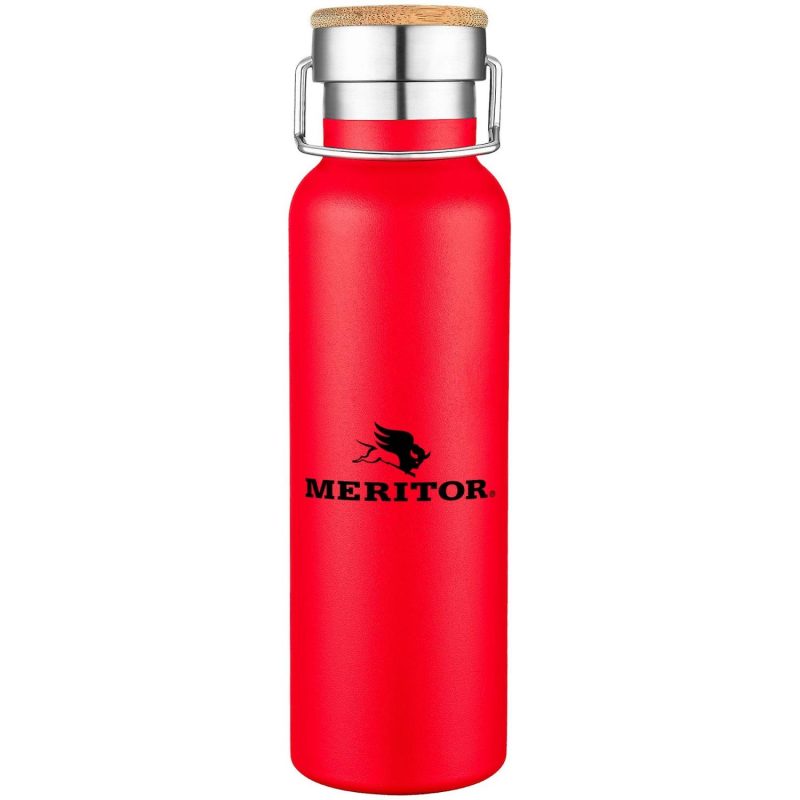 Custom 20oz. Double-Wall Stainless Steel Water Bottle with Loop Handle - 6
