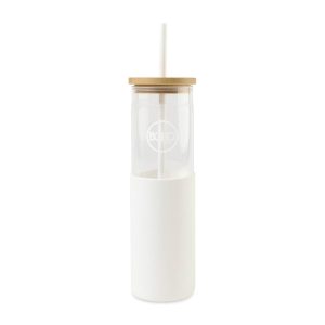 Custom Aviana Journey Tritan Tumbler with Straw - 20 Oz - White
