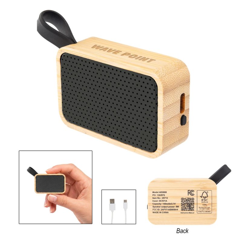 Custom Fsc® Bamboo Mini Speaker - 2