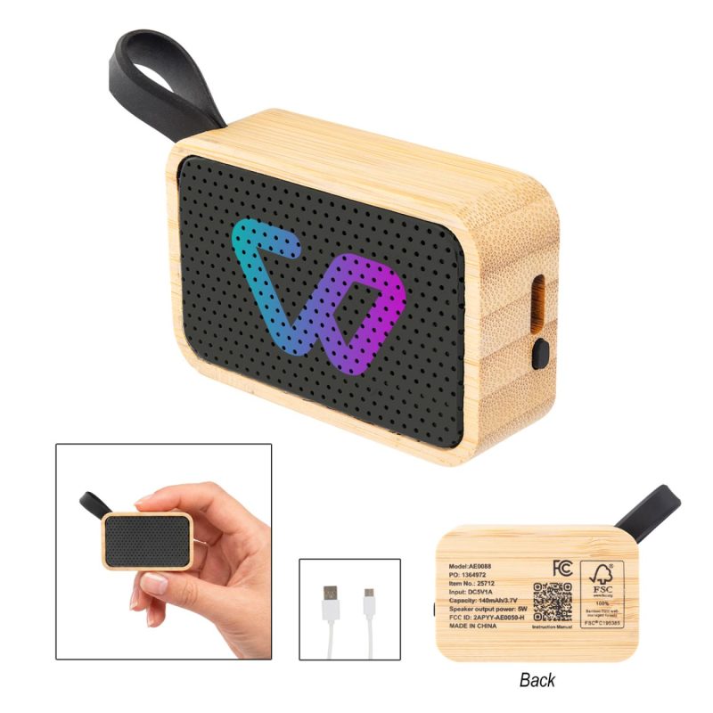 Custom Fsc® Bamboo Mini Speaker - 3