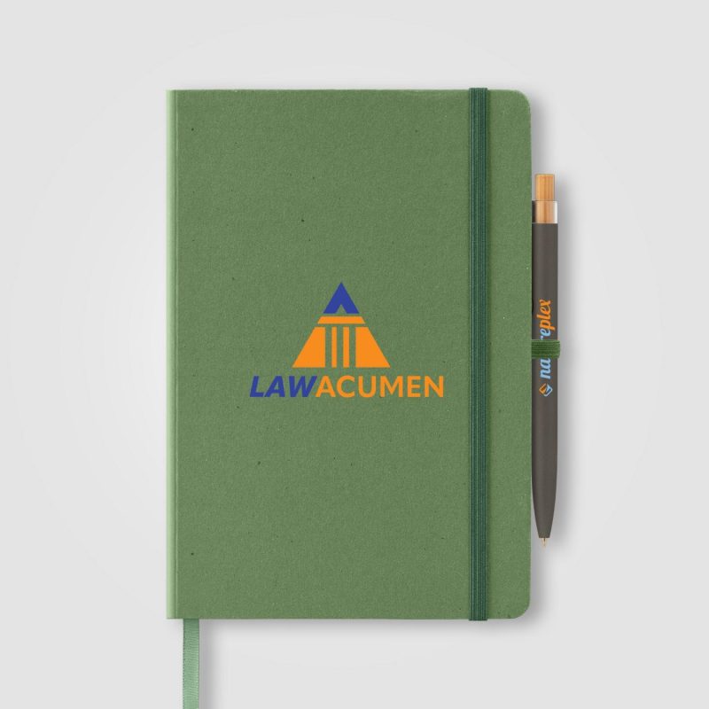 Custom Terra Recycled Milk Carton Hard Cover Notebook & Reborn Pen Set – A5 - 2