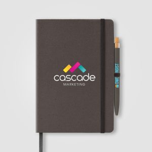 Custom Terra Recycled Milk Carton Hard Cover Notebook & Reborn Pen Set – A5