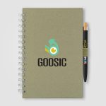 Custom Terra Recycled Milk Carton Spiral Notebook & Reborn Pen Set – A5 - 4