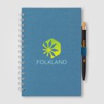 Custom Terra Recycled Milk Carton Spiral Notebook & Reborn Pen Set – A5 - 5