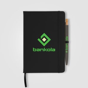 Custom Wilde Recycled Hard Cover Journal & Pen Set – A5